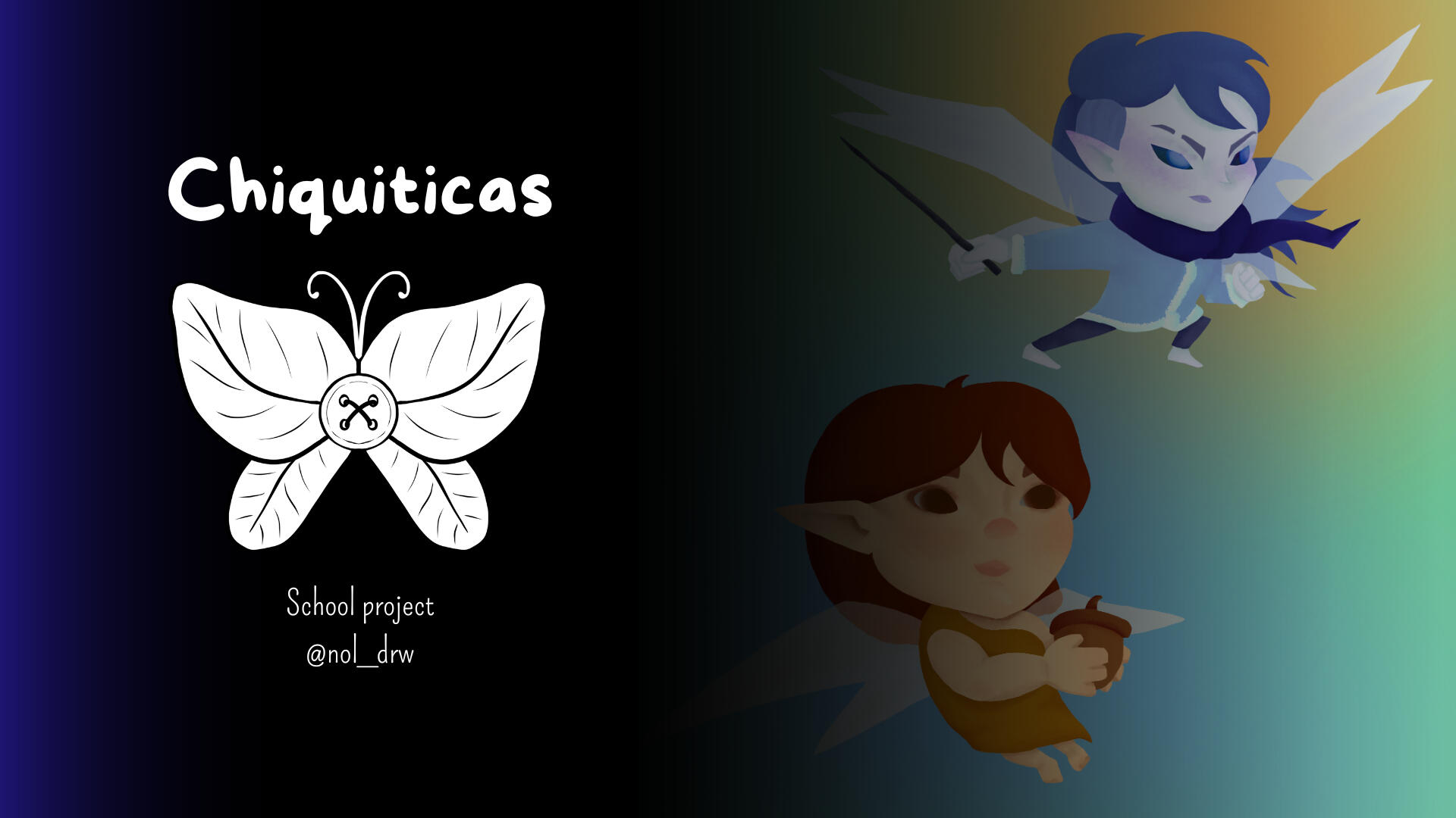 Chiquiticas tittle page. School project about fairies.