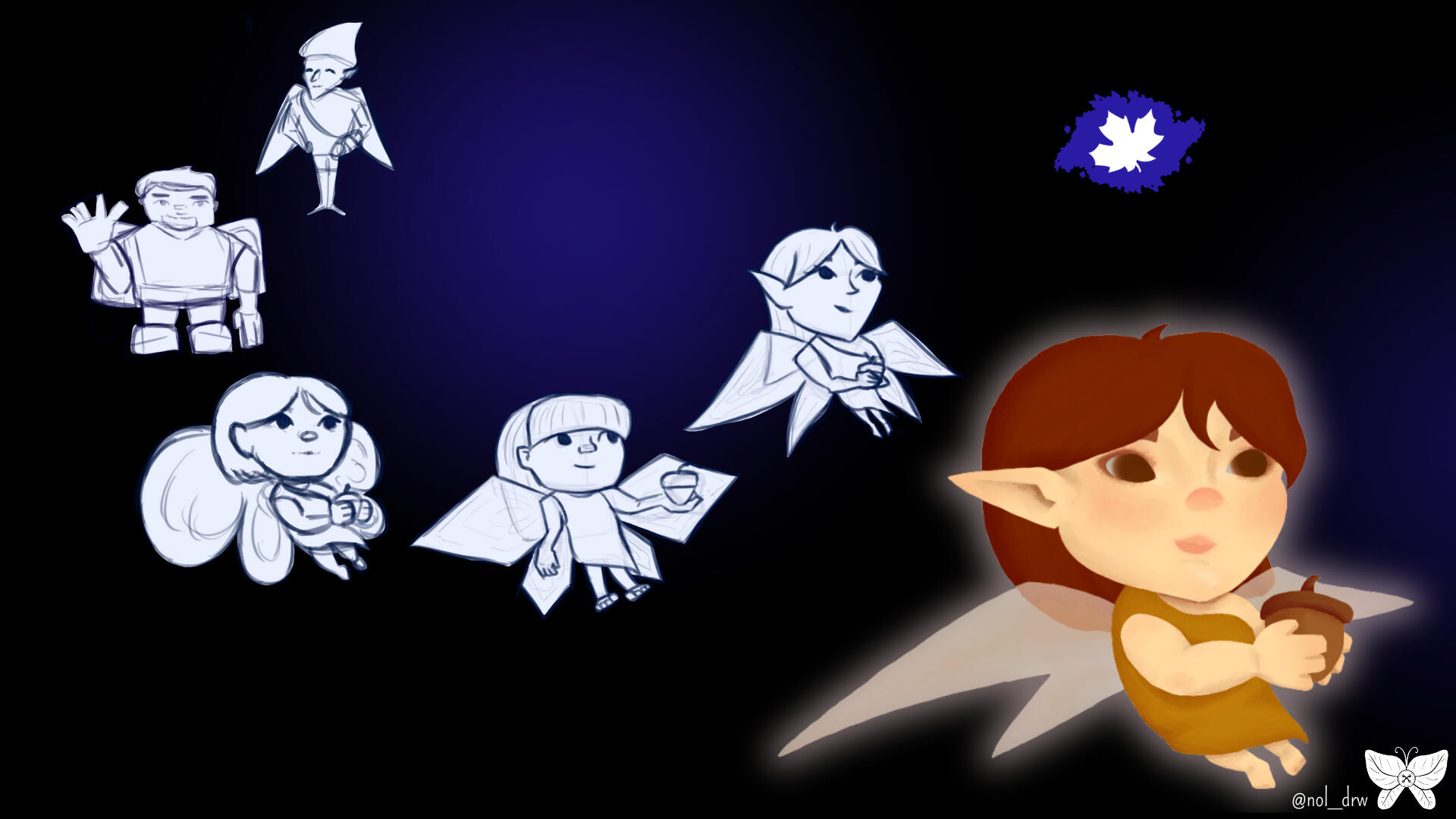 Chiquiticas: design process for Ella the autumn fairy.